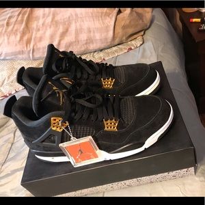 Jordan 4 IV Retro Royalty Black Gold Size 11.5